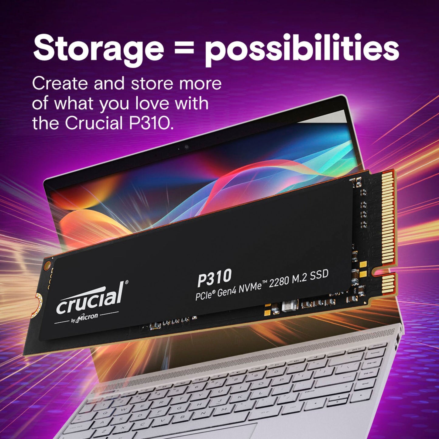 Crucial P310 Gen4 2280       2TB NVMe PCIe M.2 SSD