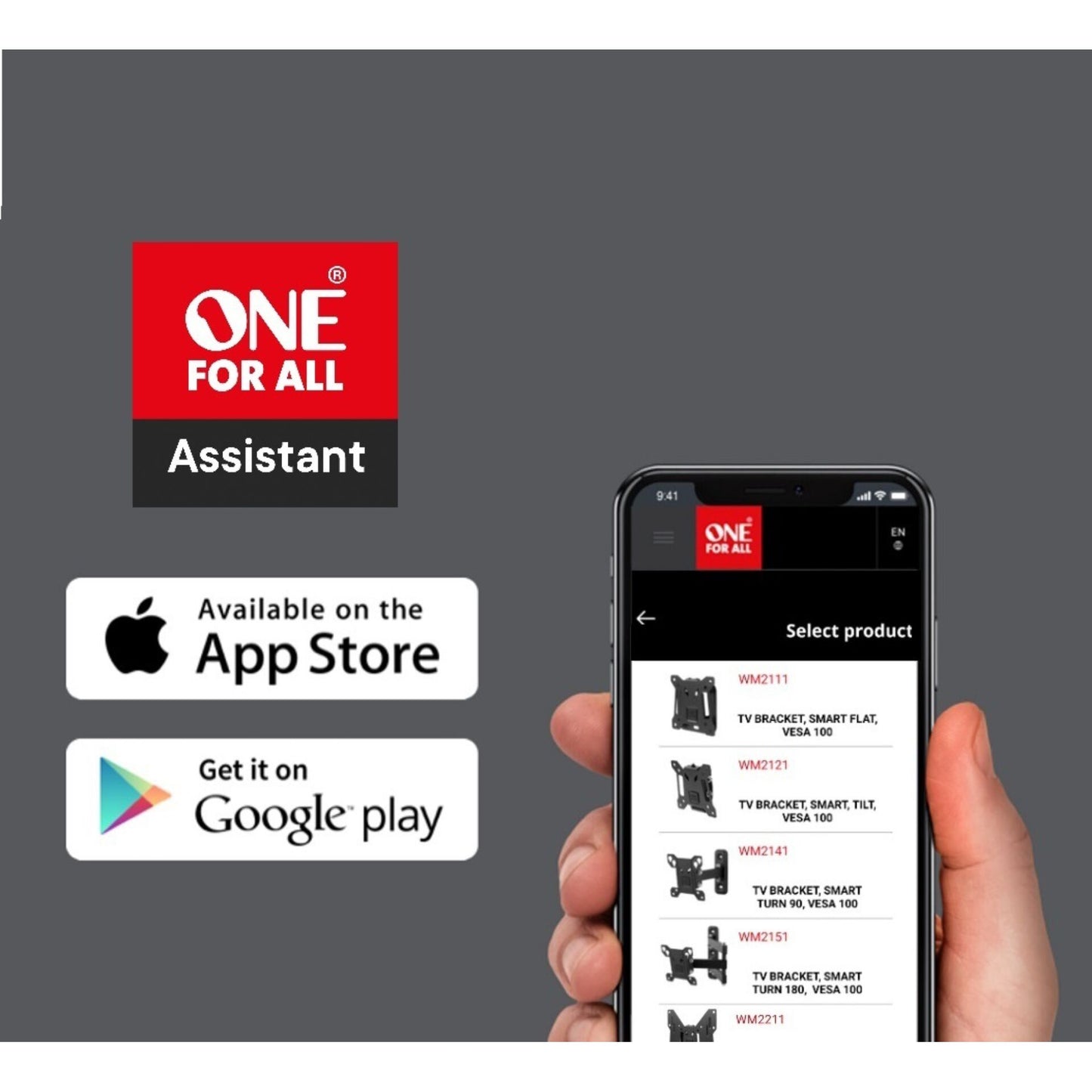 One for All TV Wall mount 43 Ultraslim Turn 180       WM 6254