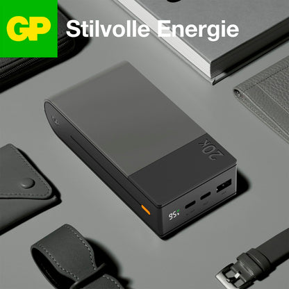 GP PowerBank M2+ 20C    20000mAh 2xUSB-C/1xUSB-A black LED-Anz.