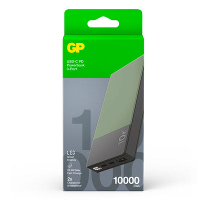 GP PowerBank M2+ 10C    10000mAh 2xUSB-C/1xUSB-A green LEDDisplay