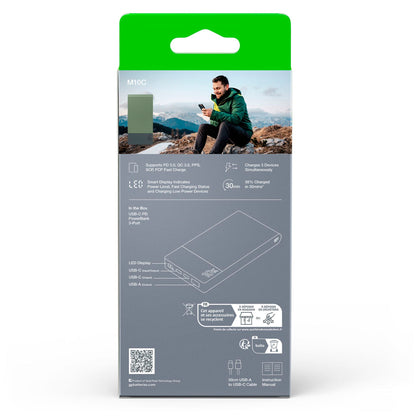 GP PowerBank M2+ 10C    10000mAh 2xUSB-C/1xUSB-A green LEDDisplay