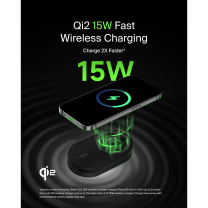 Belkin BOOST Charge magneti. 15W 2in1 +output/USB-C bl.WIZ028vfBK