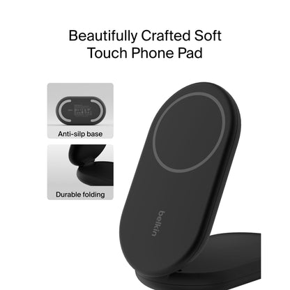 Belkin BOOST Charge magneti. 15W 2in1 +output/USB-C bl.WIZ028vfBK