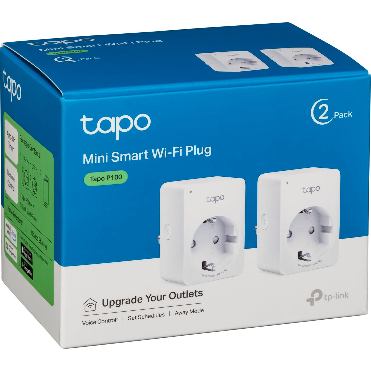 Tapo P100 (2 Pack) Mini Wi-Fi Socket