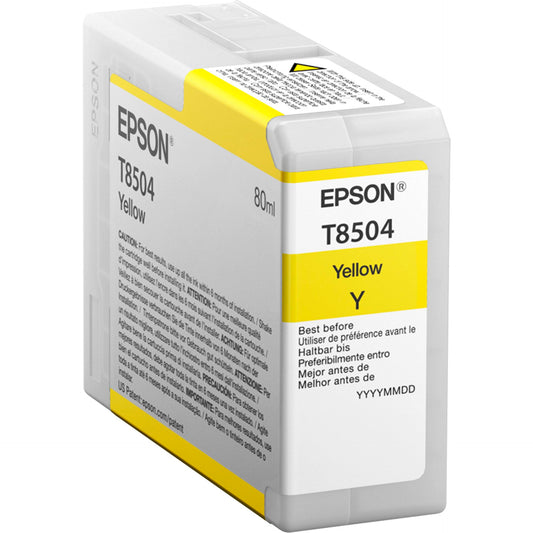Epson ink cartridge yellow T 850 80 ml               T 8504