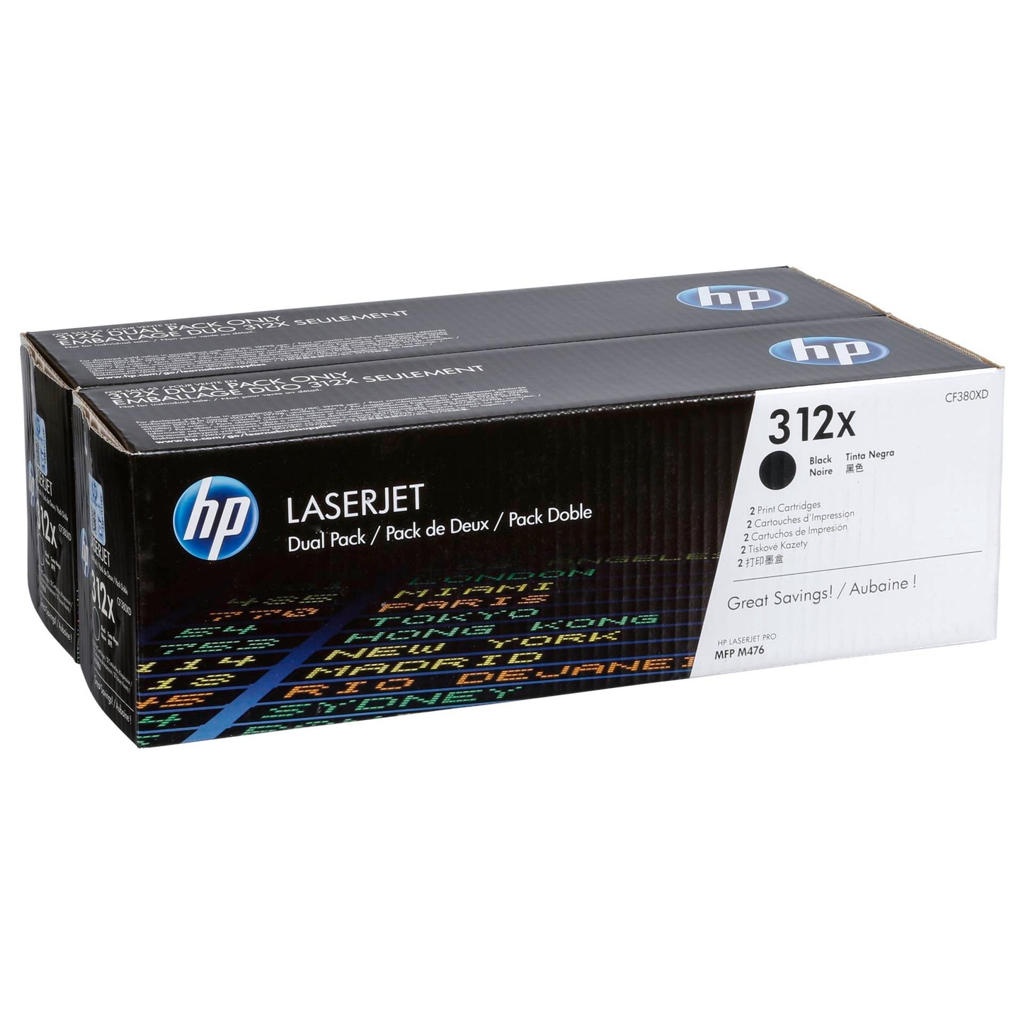 HP Toner CF 380 XD black No. 312 X       Twin Pack