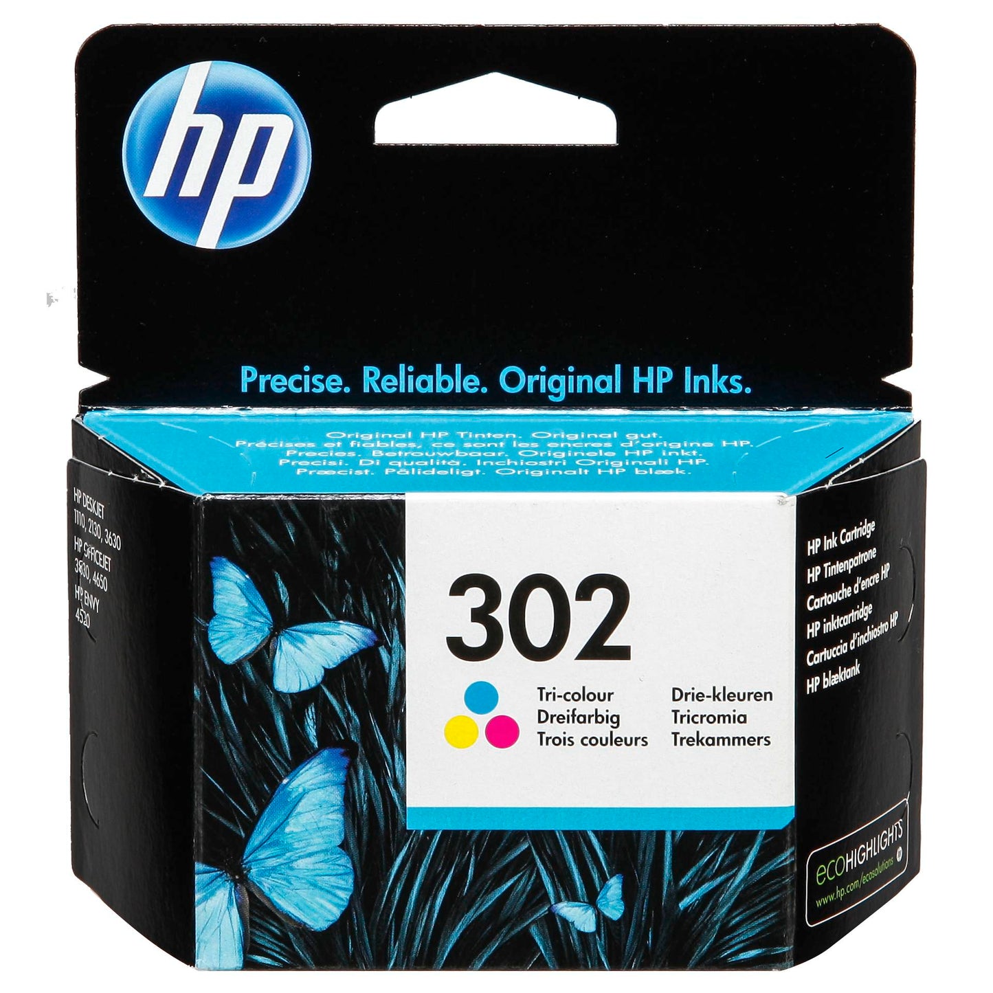 HP F6U65AE Tri-color Original Ink Cartridge No. 302