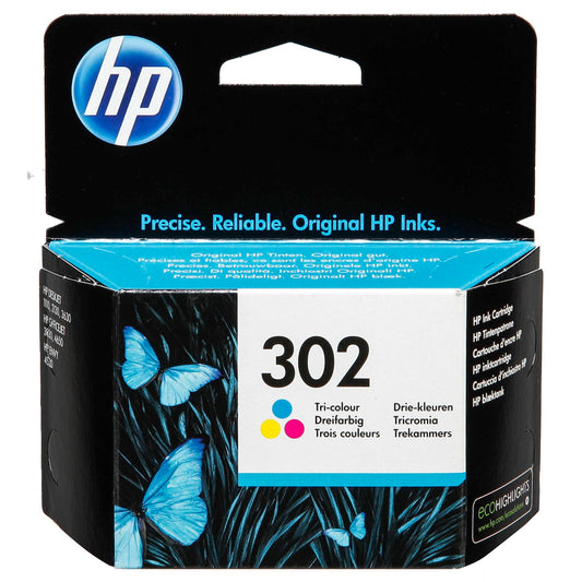 HP F6U65AE Tri-color Original Ink Cartridge No. 302