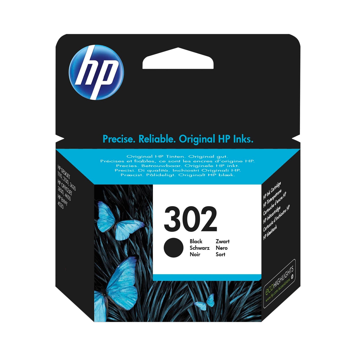 HP F6U66AE ink cartridge black No. 302