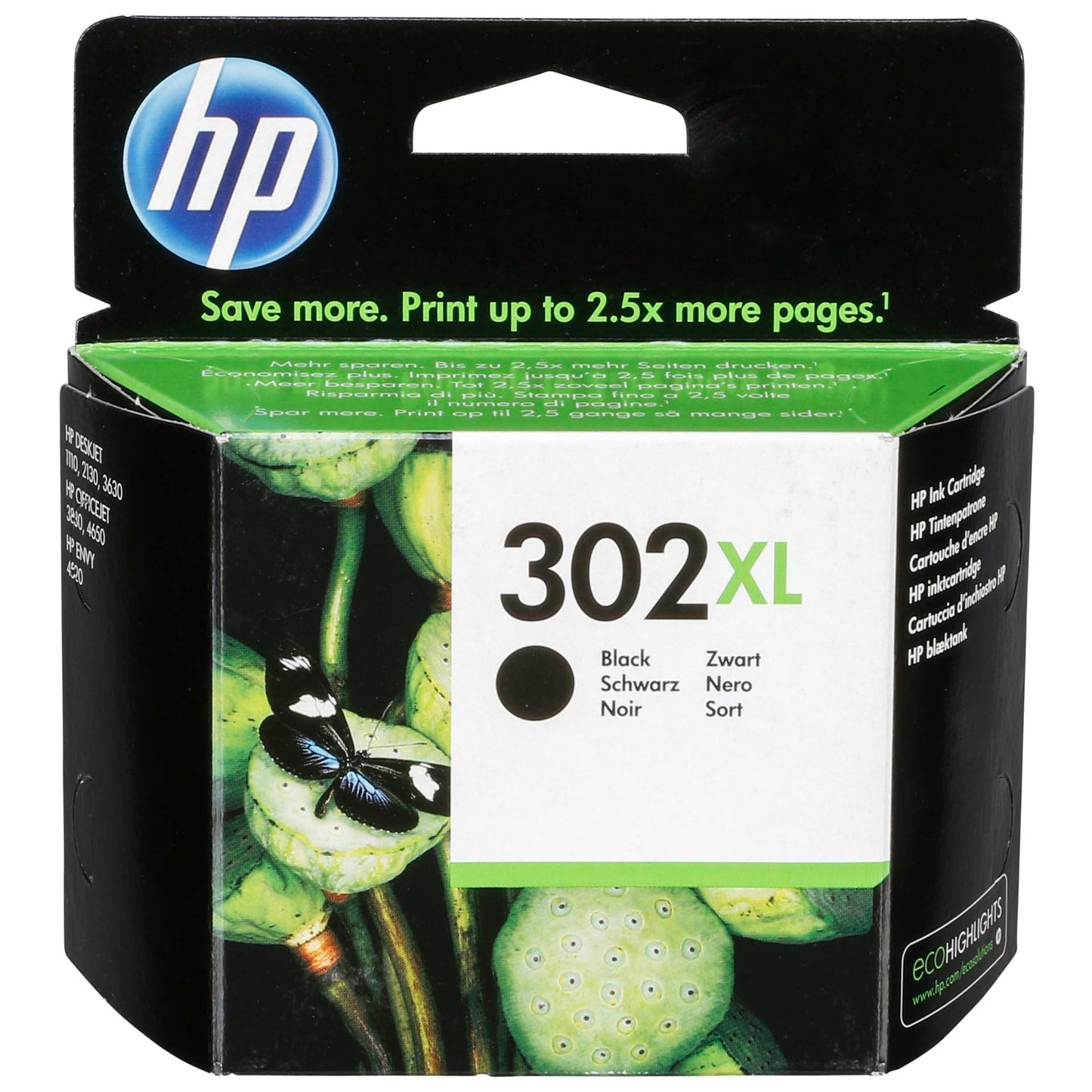 HP F6U68AE ink cartridge black No. 302 XL