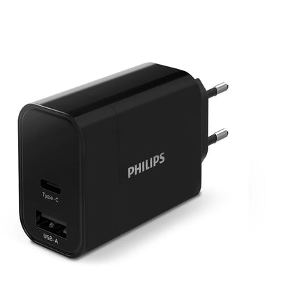 Philips High Power Dual Charger 30W 1 USB-A + USB C