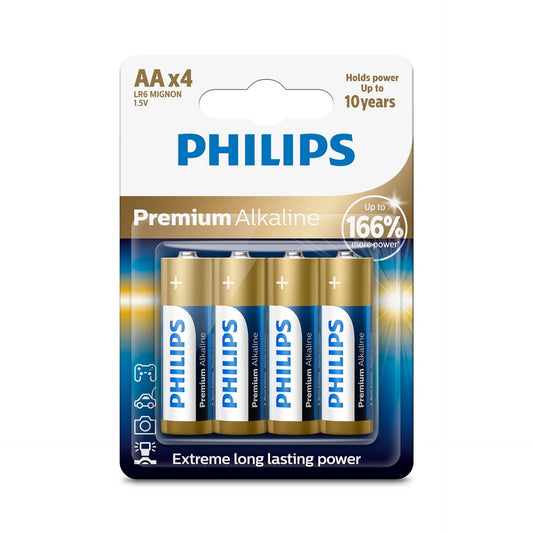 1x4 Philips Premium Alkaline AA AA Batterie