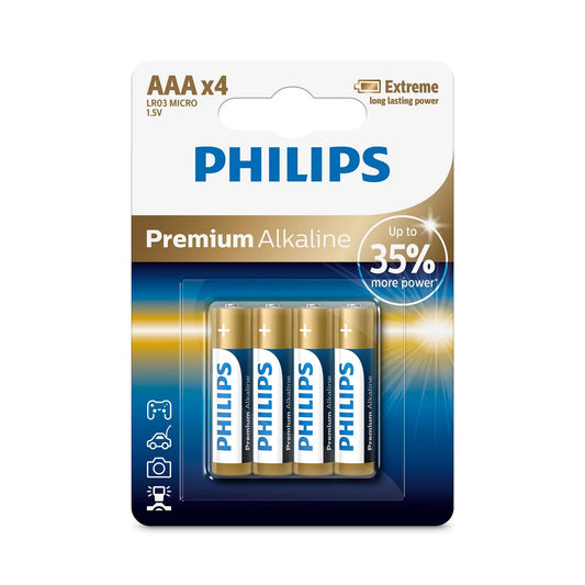 1x4 Philips Premium Alkaline AAA Batterie