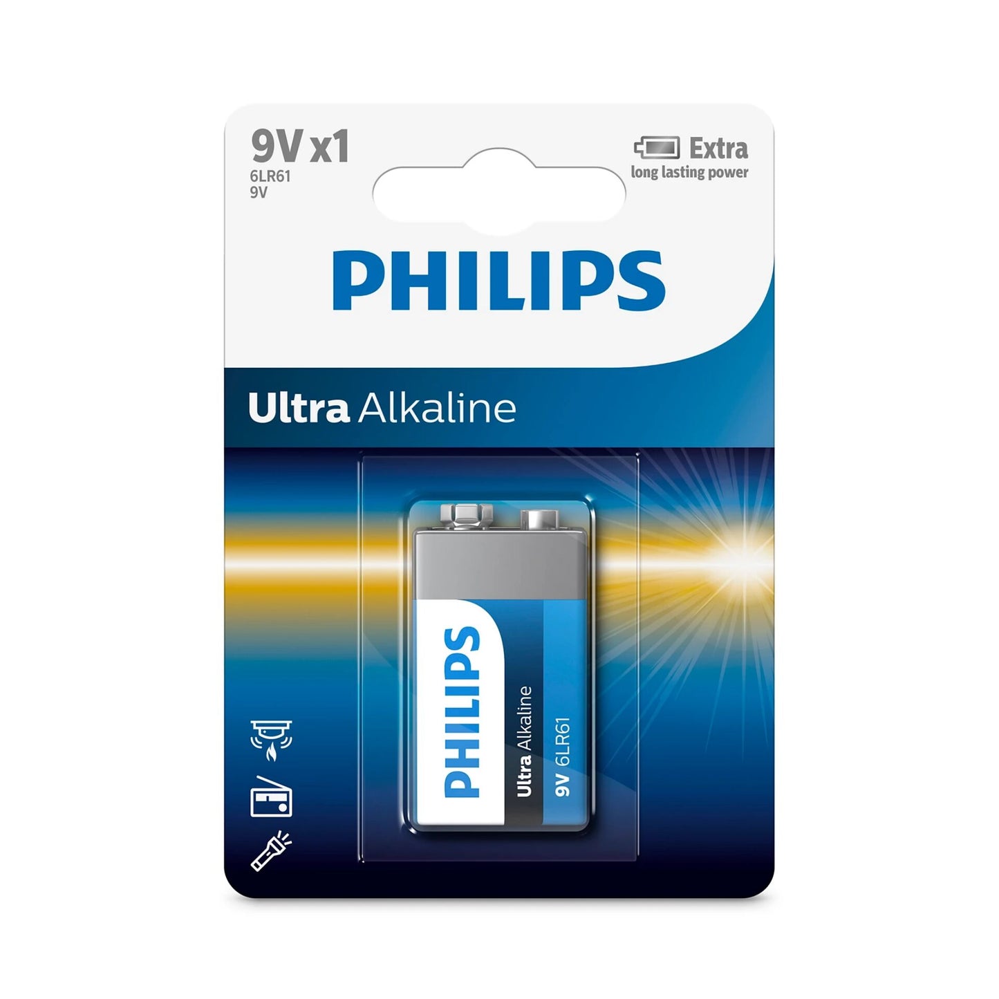 Philips Ultra Alkaline 9V Batterie