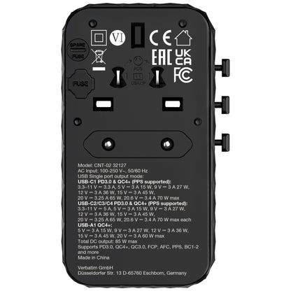 Verbatim Charge´n´Travel Diamond 85W Retr. Cable CNT-02     32127