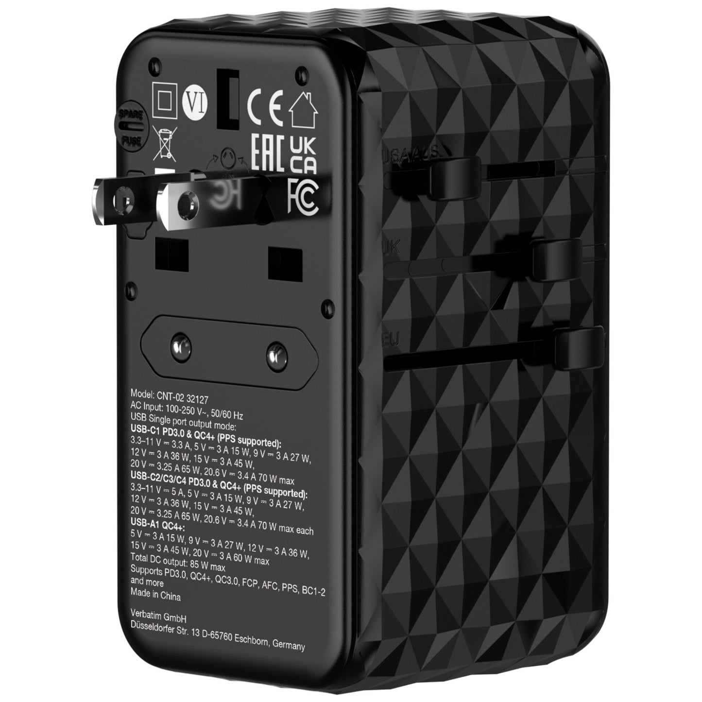 Verbatim Charge´n´Travel Diamond 85W Retr. Cable CNT-02     32127