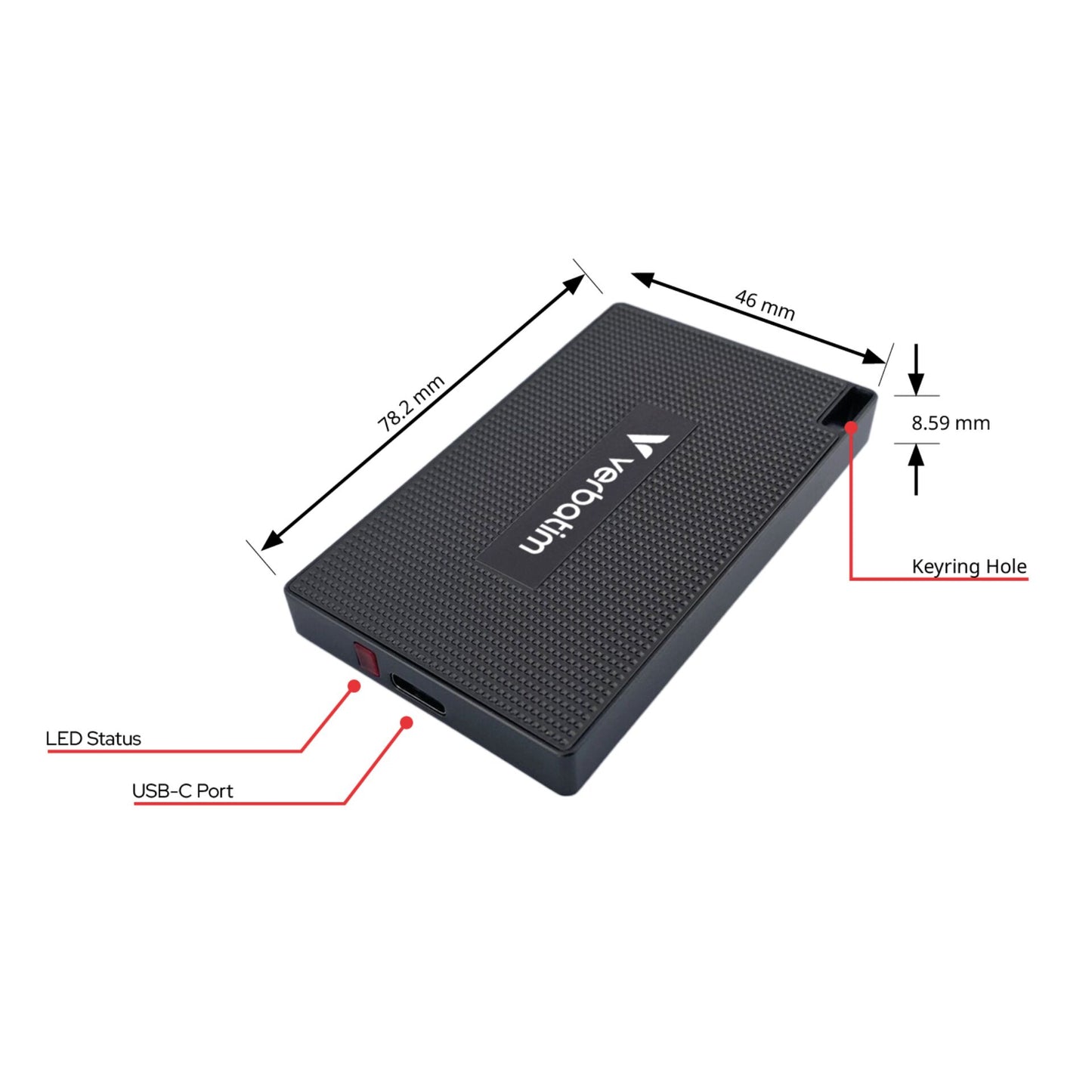 Verbatim Metal Mini SSD    512GB USB-C Gen 2                32030