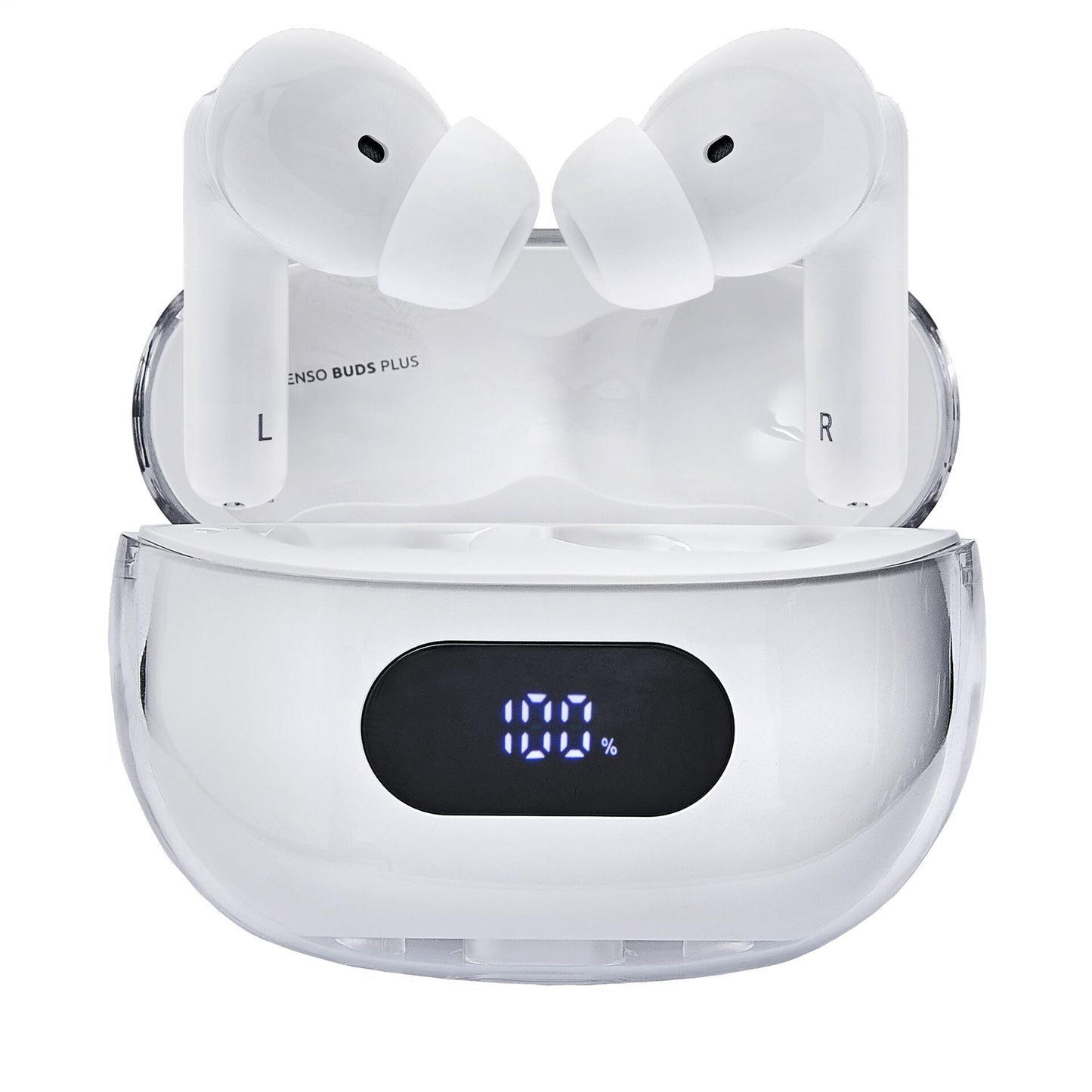 Intenso Buds Plus  dig. Display True Wireless Headphones white