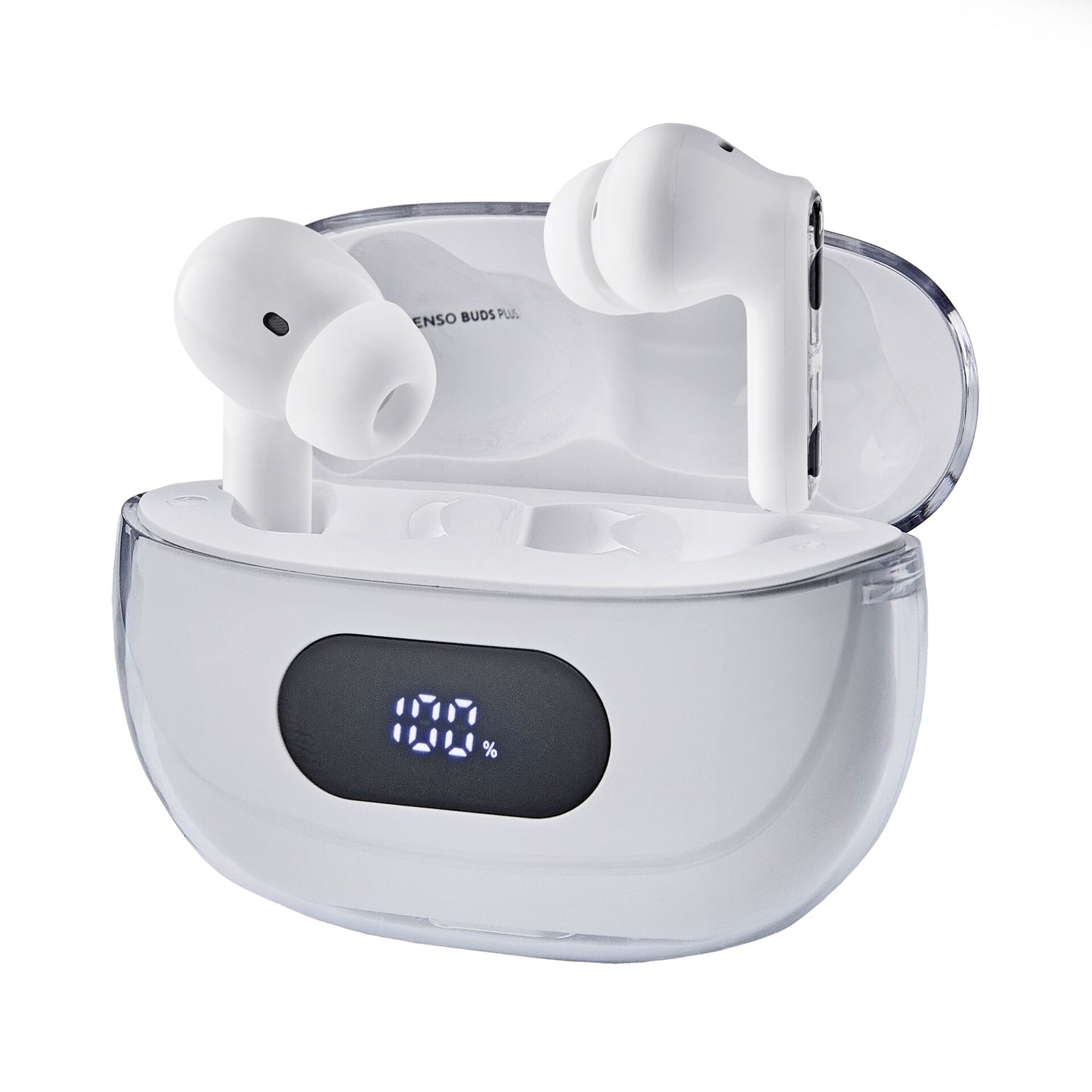 Intenso Buds Plus  dig. Display True Wireless Headphones white