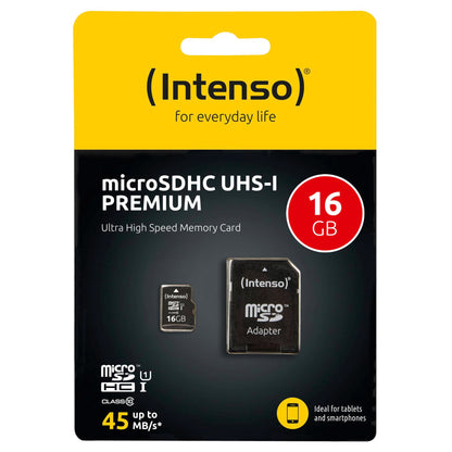 Intenso microSDHC Card      16GB Class 10 UHS-I Premium