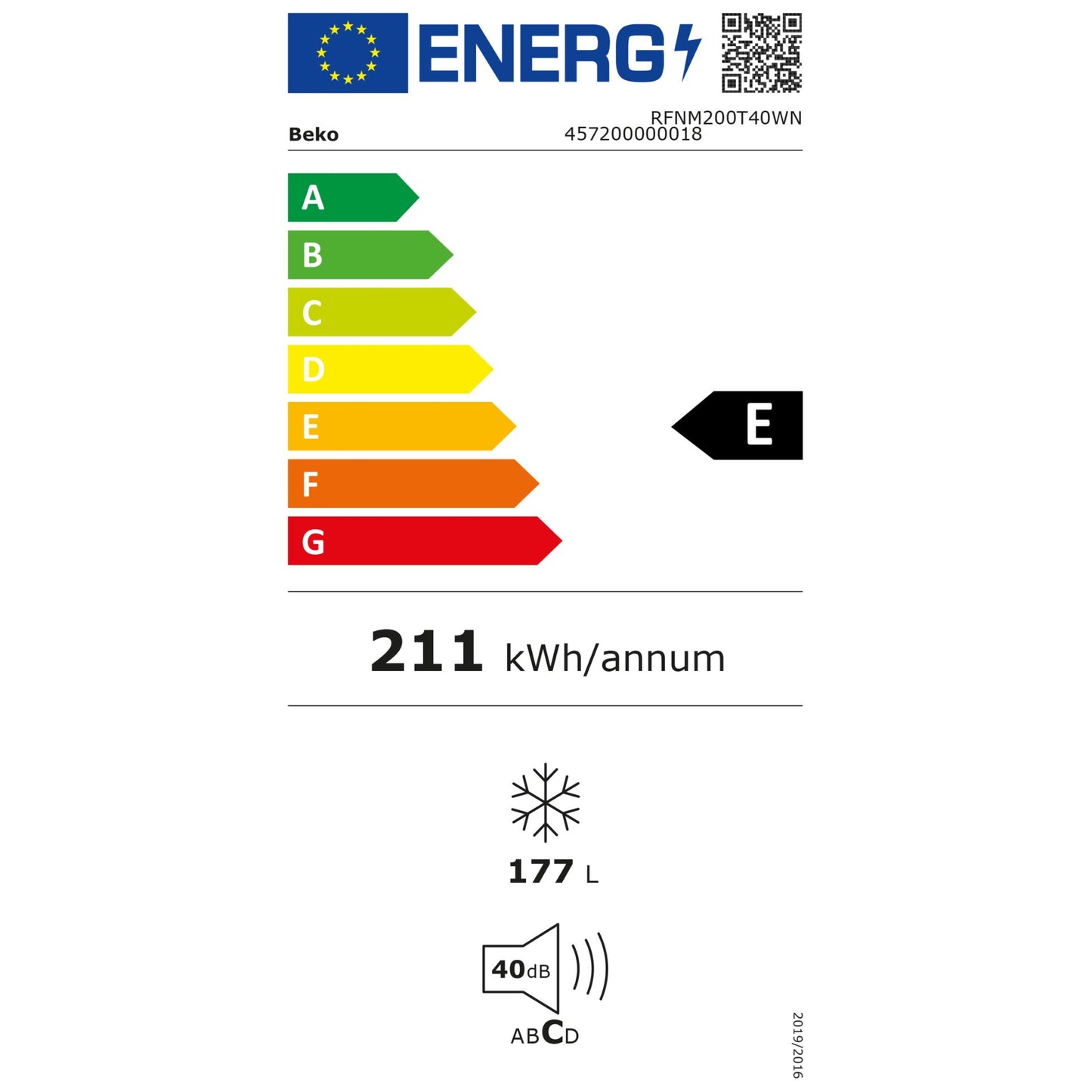 Beko RFNM200T40WN