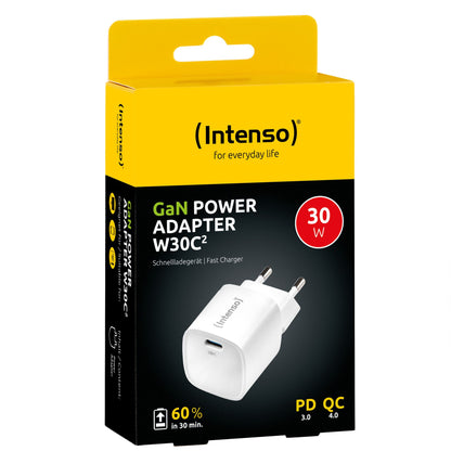 Intenso Power Adapter W30C² GaN white 1x USB-C 30W