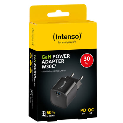 Intenso Power Adapter W30C² GaN black 1x USB-C 30W