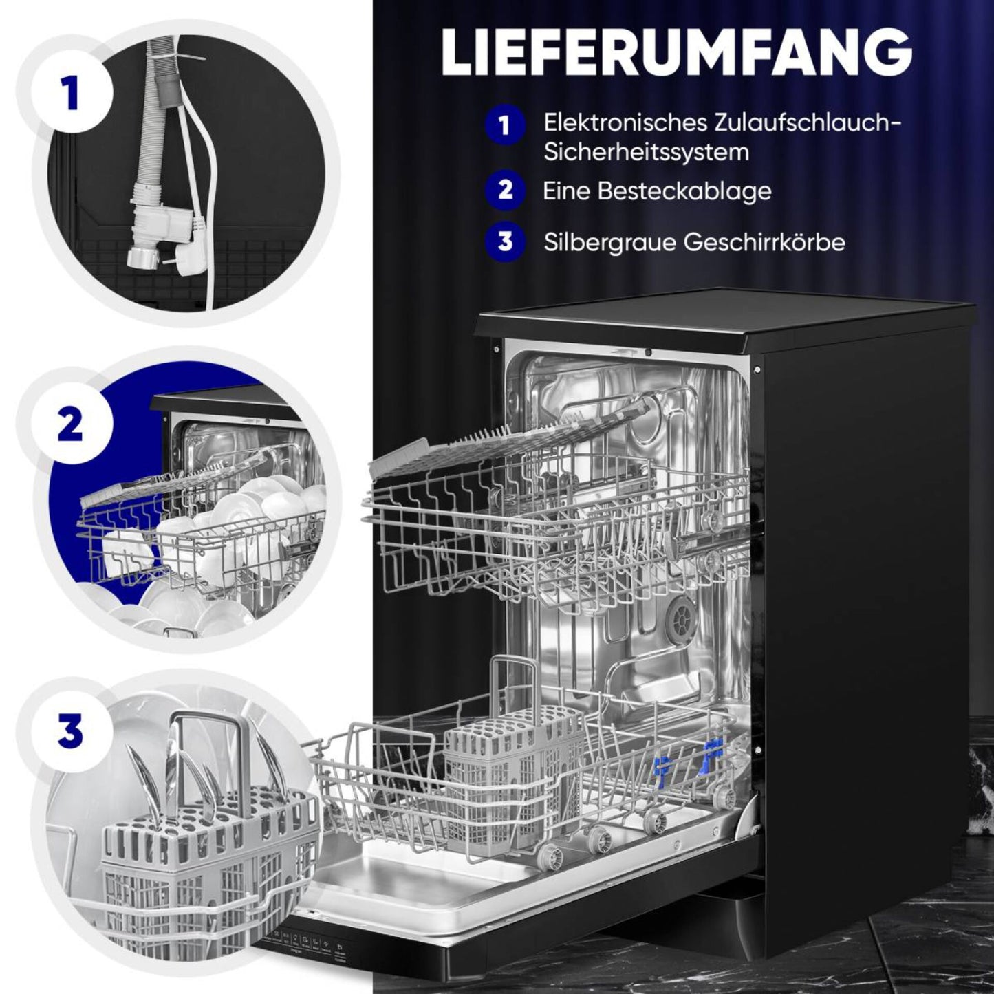 Bomann GSP 7418 black 45 cm