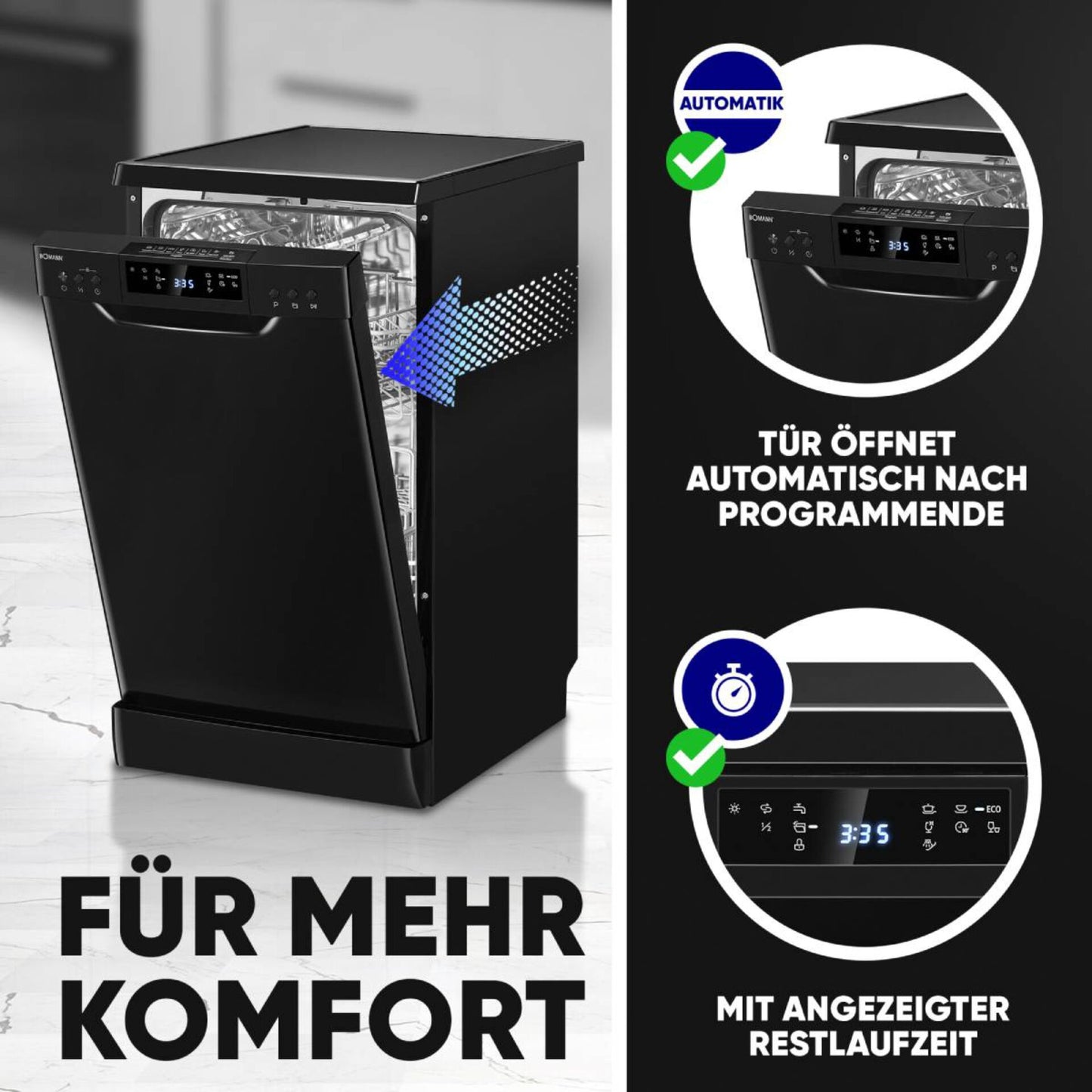 Bomann GSP 7418 black 45 cm