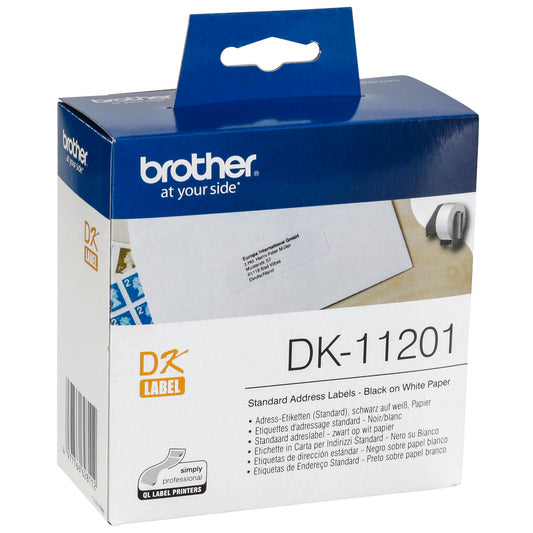 Brother Address labels white 29 x 90 mm 400 pcs.  DK-11201