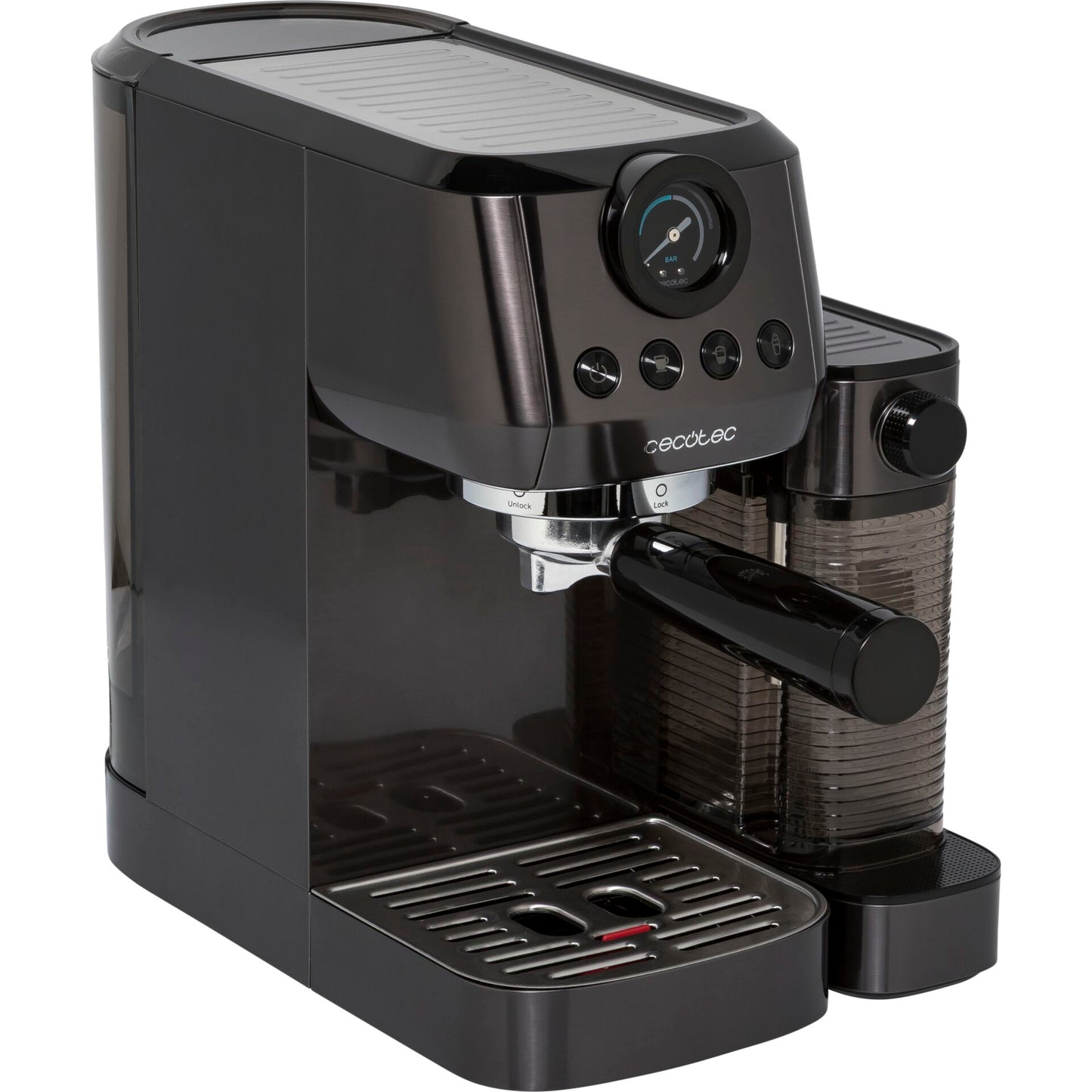CECOTEC Cafetera PowerEspresso 20 Steel Pro Latte