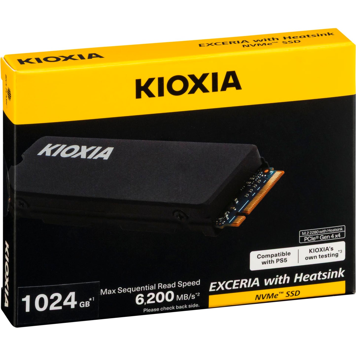KIOXIA EXCERIA HeatSink NVMe 1TB M.2 2280 PCIe Gen4x4