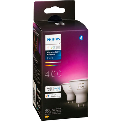 Philips Hue LED Lampe GU10 2er Set 400lm White Color Amb.