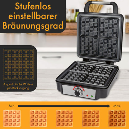 Proficook PC-WA 1241 inox Brüsseler Waffelautomat 4-fach