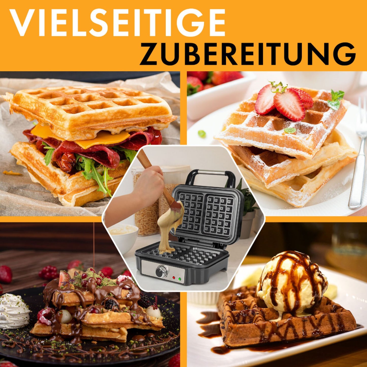 Proficook PC-WA 1240 inox Brüsseler Waffelautomat 2-fach
