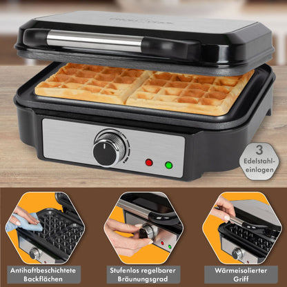 Proficook PC-WA 1240 inox Brüsseler Waffelautomat 2-fach