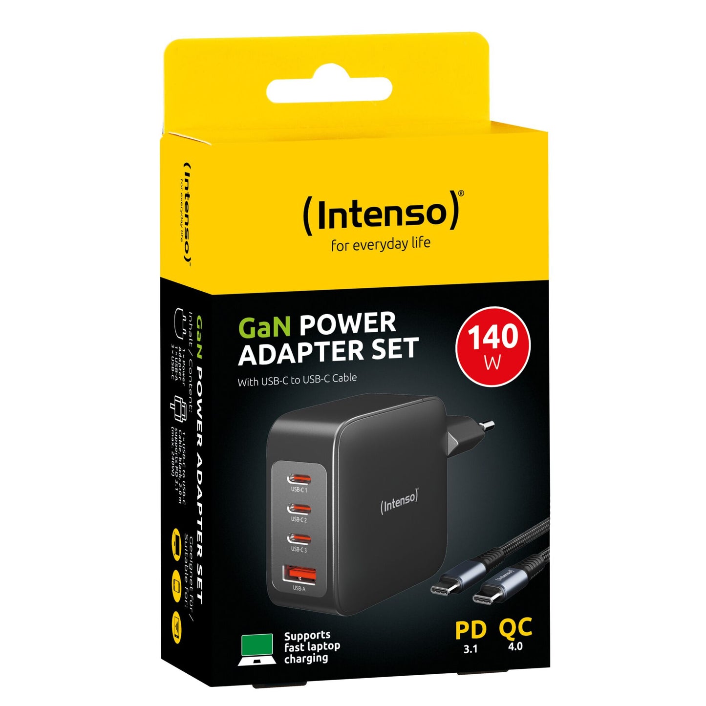 Intenso Power Adapter W140 SET 2x USB-C 1x USB-A incl. Cable