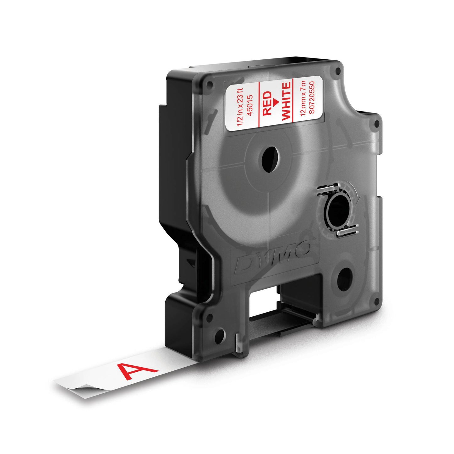 Dymo D1 12mm Red/White labels 45015