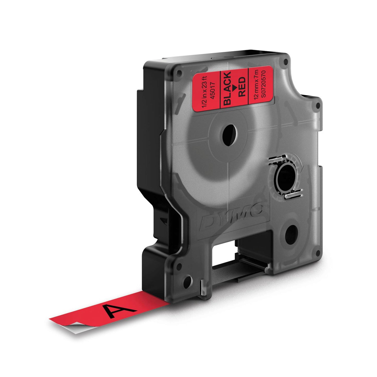 Dymo D1 12mm Black/Red  labels 45017
