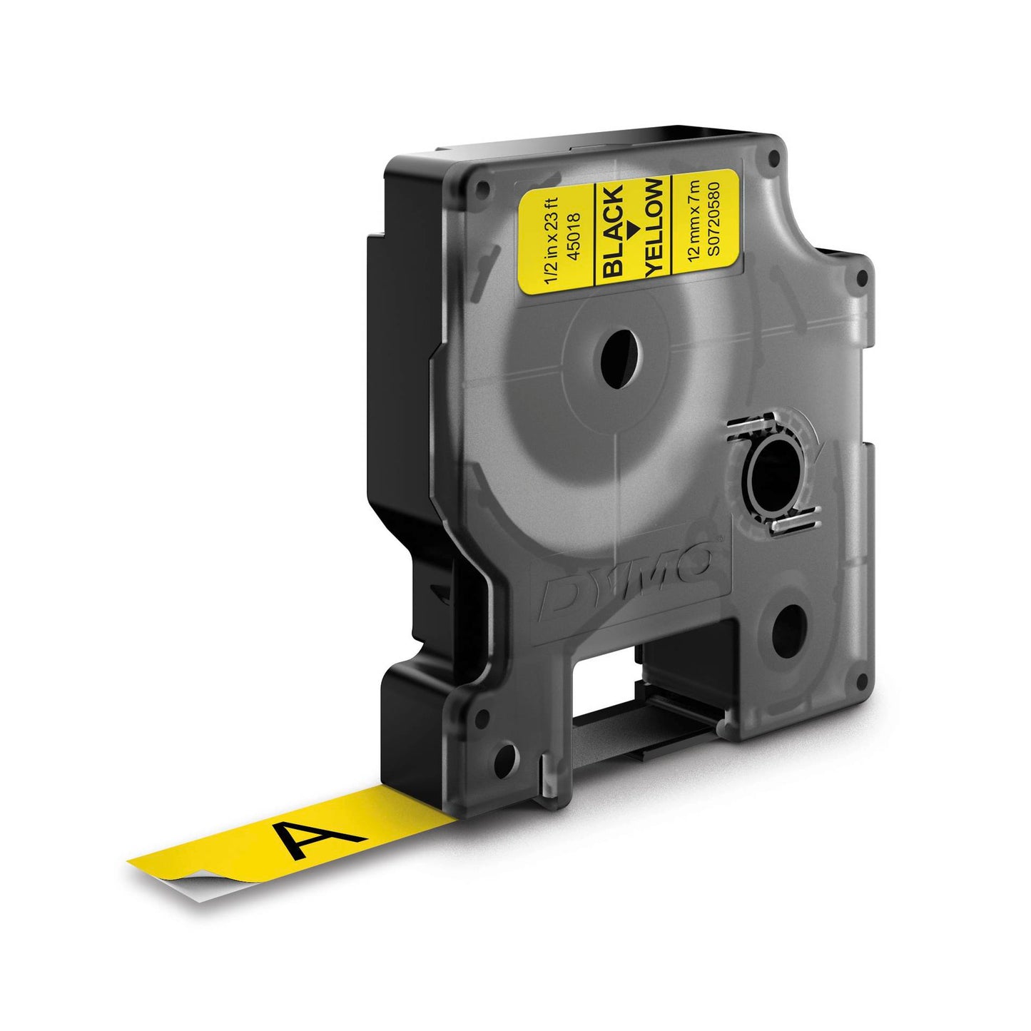 Dymo D1 12mm Black/Yellow labels 45018