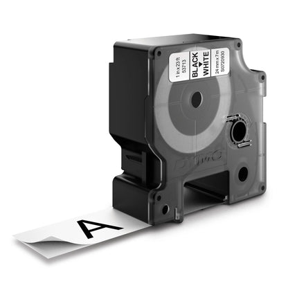 Dymo D1 24mm Black/White labels 53713