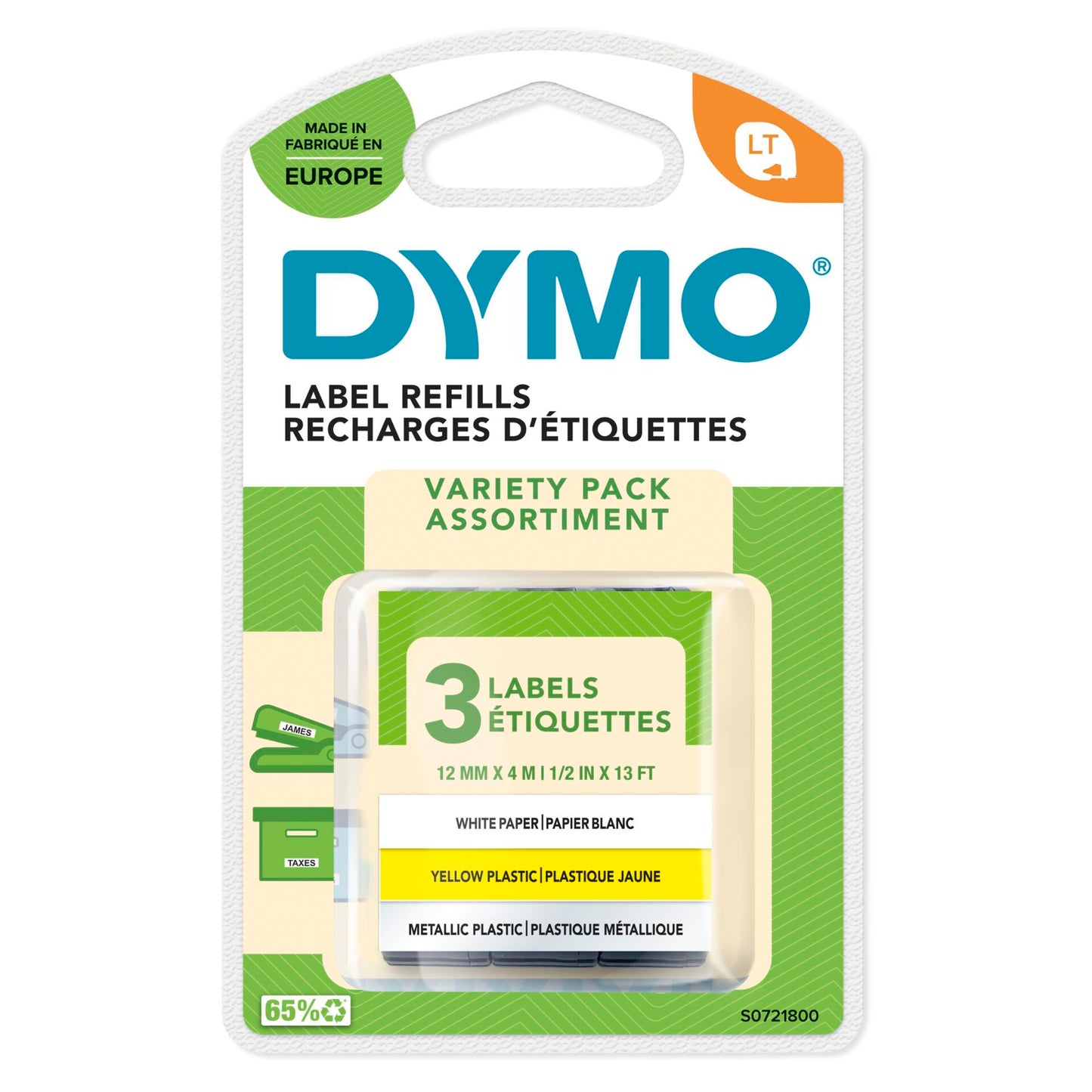 Dymo Letratag Variety Pack Paper, plastic, metallic