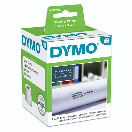 Dymo Large Address Labels  99012 89mm x 36mm / 2 x 260 labels