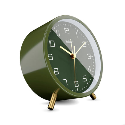Mebus 56972 Olivgrün/Gold Quarzwecker
