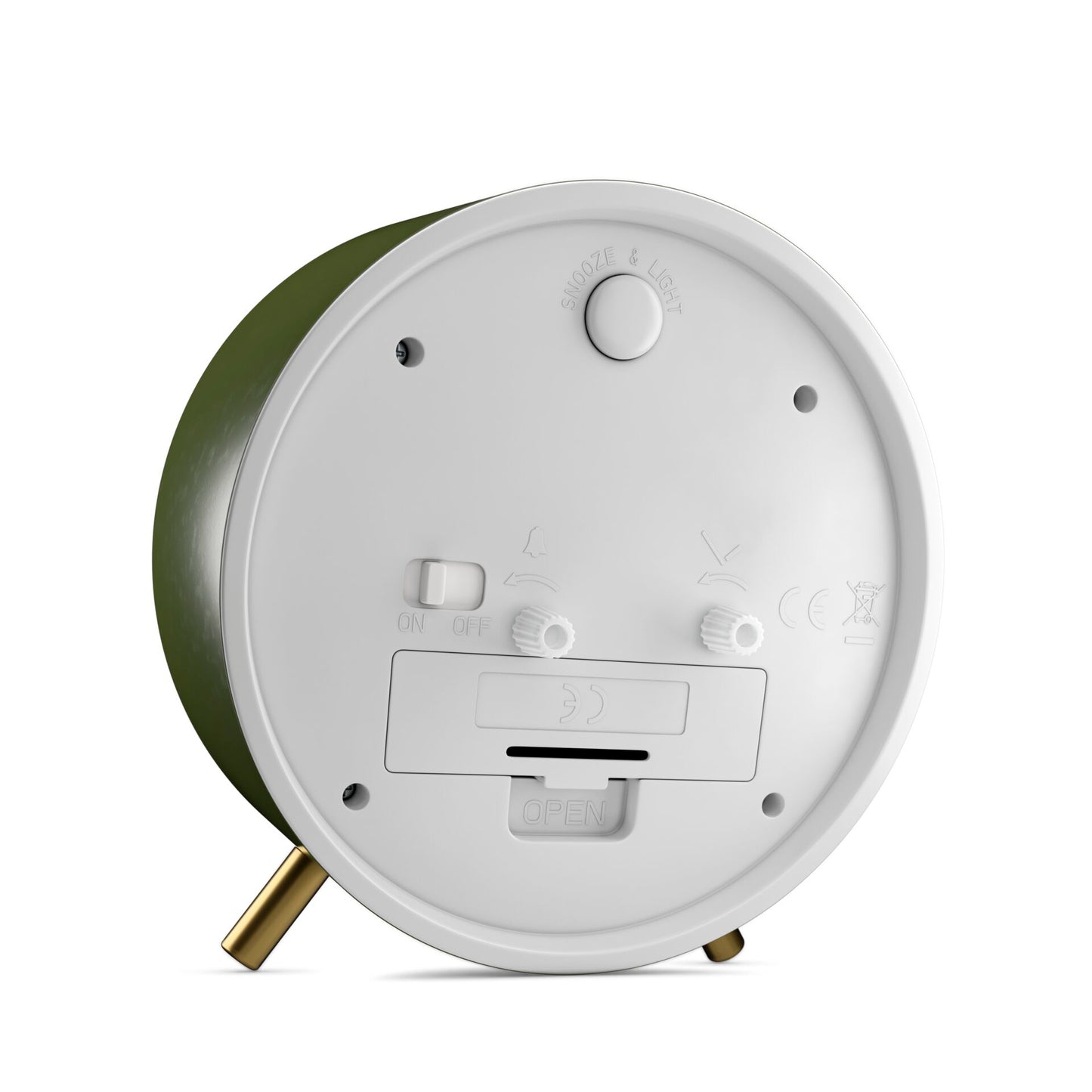 Mebus 56972 Olivgrün/Gold Quarzwecker