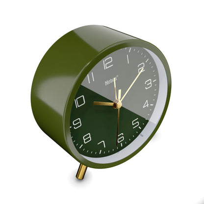 Mebus 56972 Olivgrün/Gold Quarzwecker
