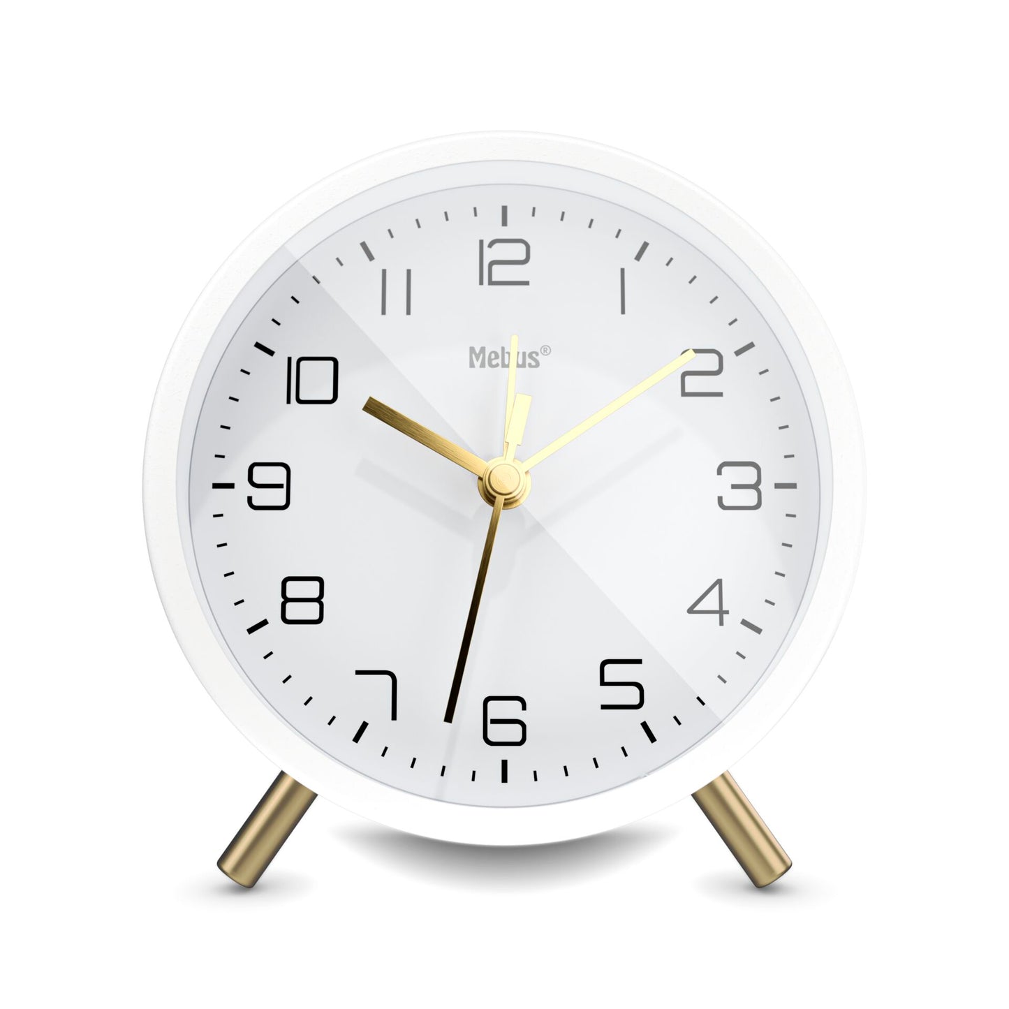 Mebus 56973 Weiß Quarzwecker