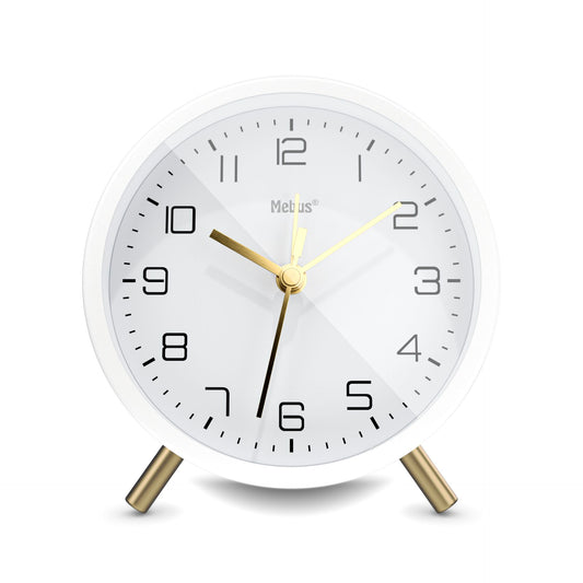 Mebus 56973 Weiß Quarzwecker