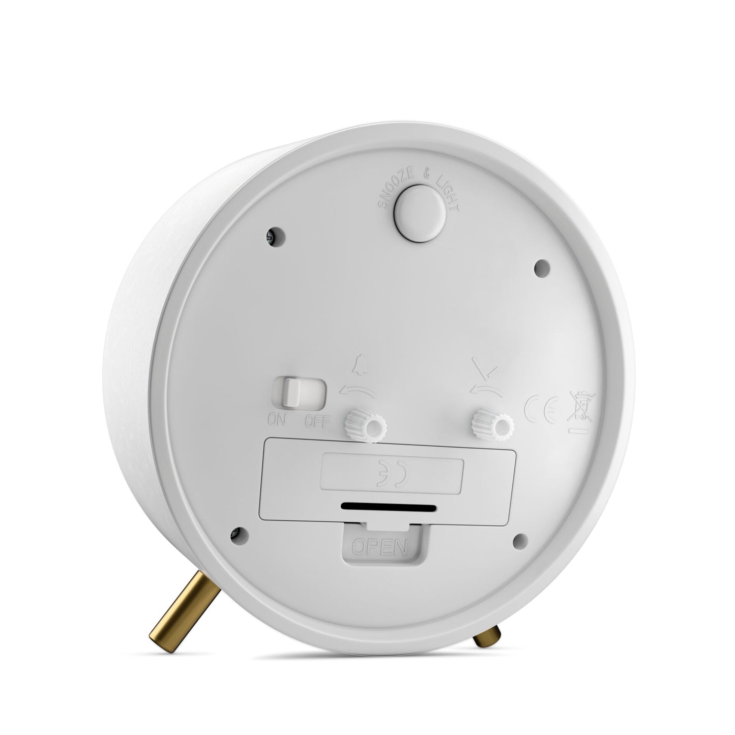 Mebus 56973 Weiß Quarzwecker