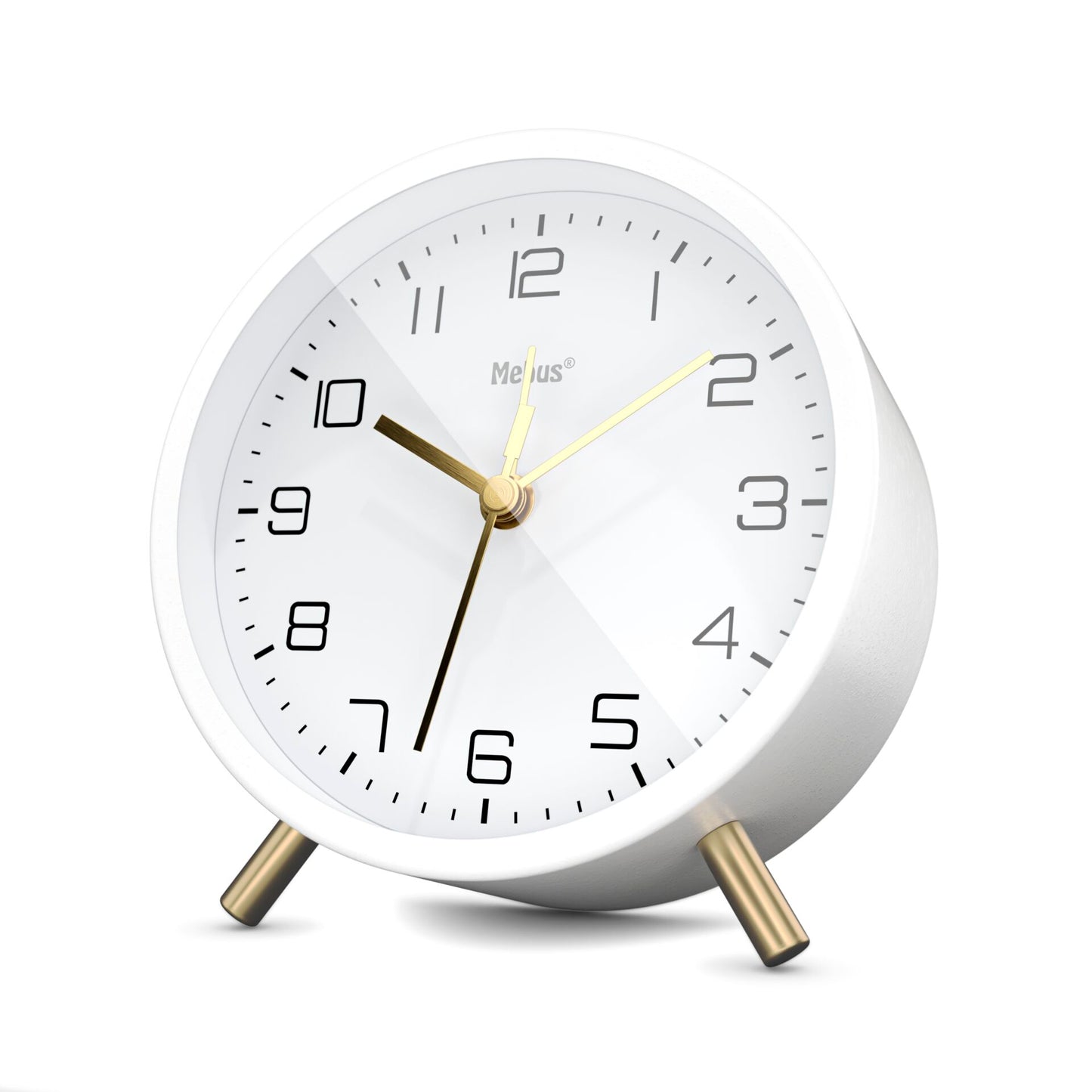 Mebus 56973 Weiß Quarzwecker